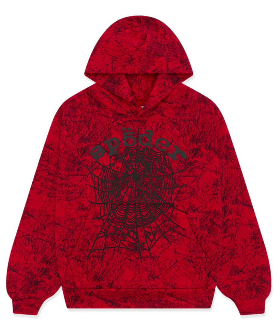 Sp5der OG Tree Camo Hoodie Red