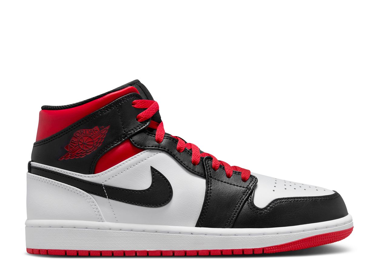 Air Jordan 1 Mid Gym Red Black Toe (No Box)