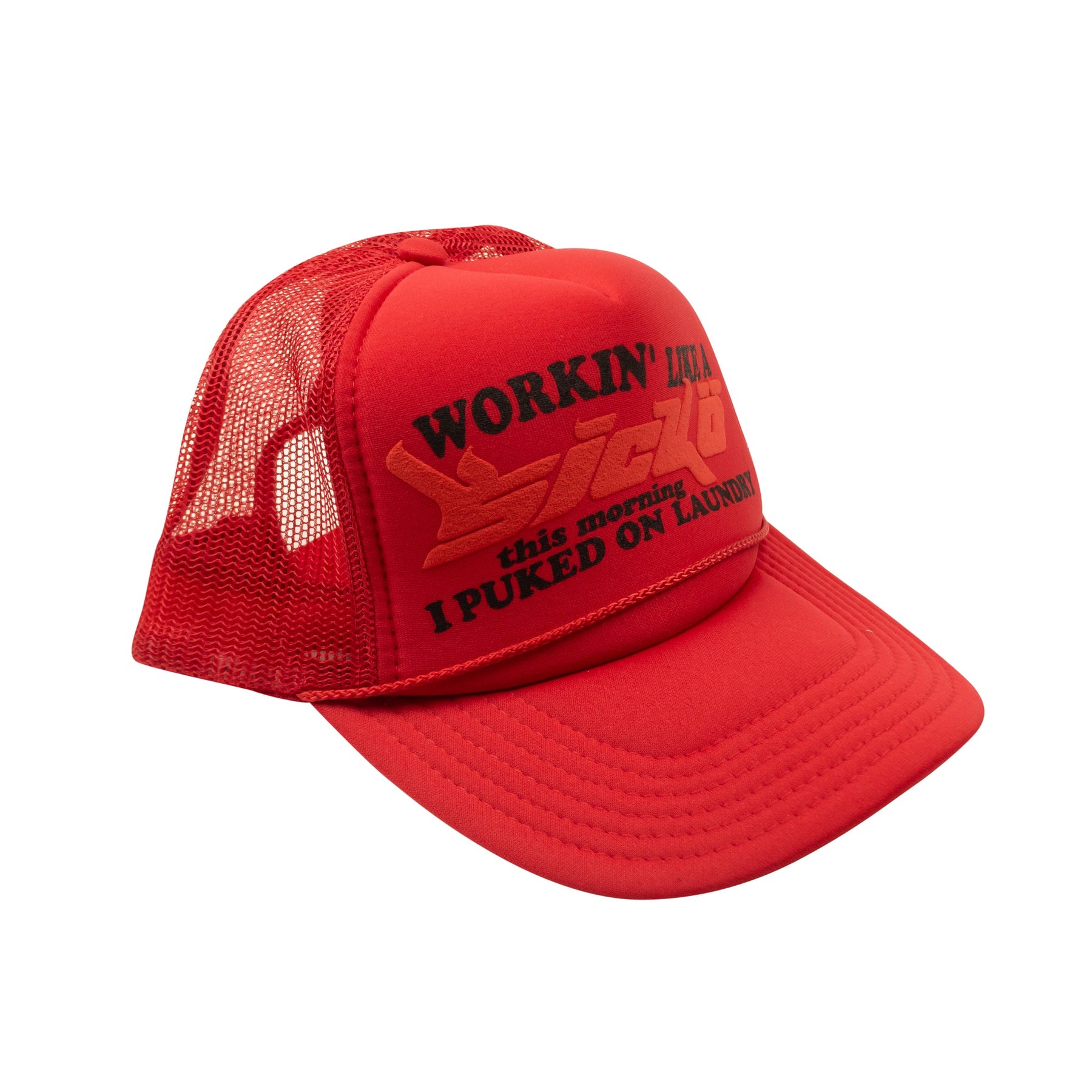 SICKO Orange WORKING LIKE A SICKO TRUCKER HAT