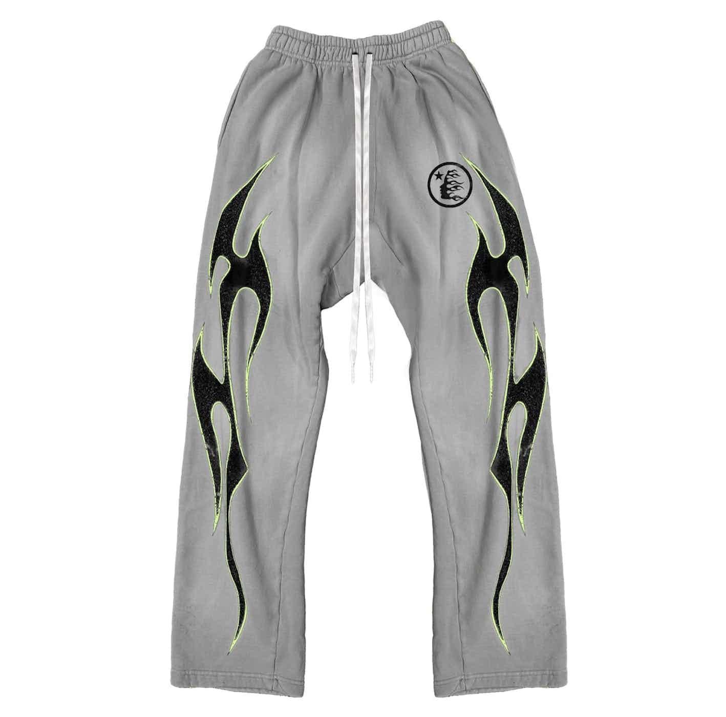 Hellstar Grey Future Flame Sweatpants Grey