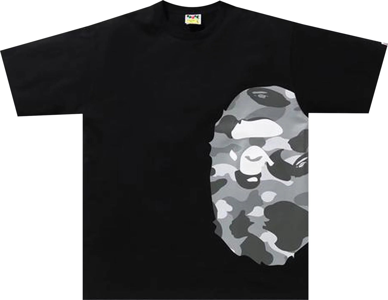 BAPE Color Camo Side Big Ape Head Relaxed Tee Black/Gray