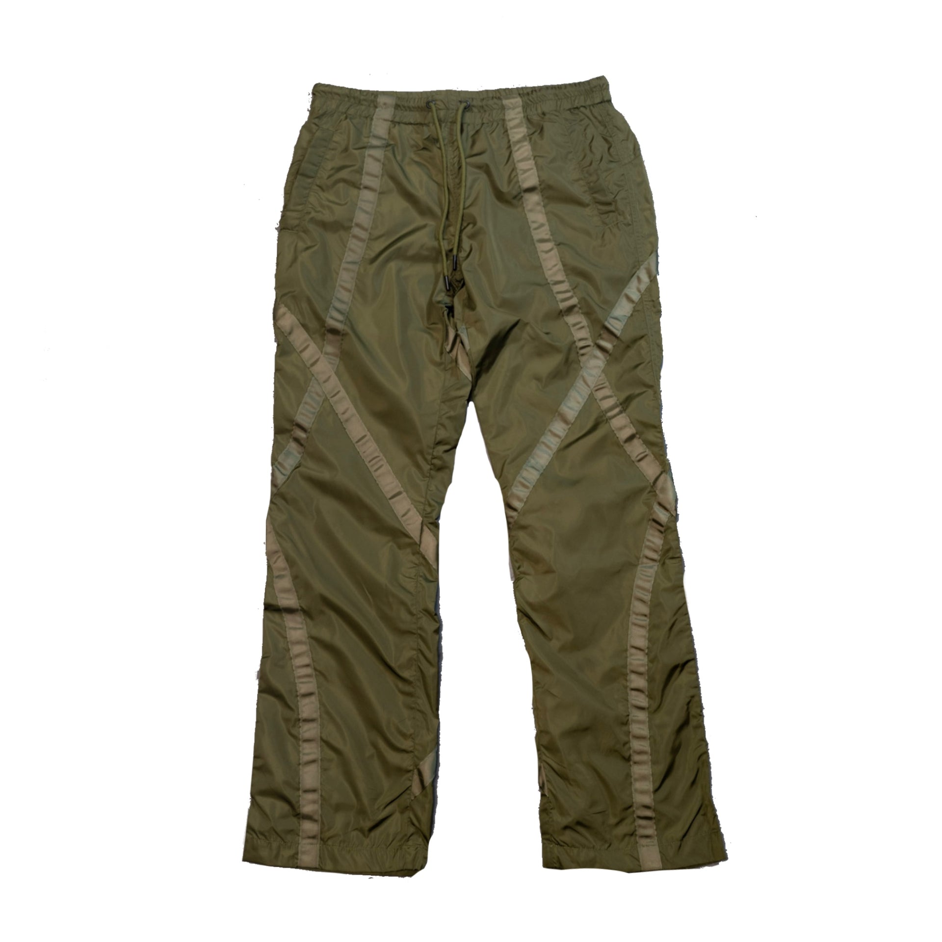 Retrovert Nylon Track Pants Olive