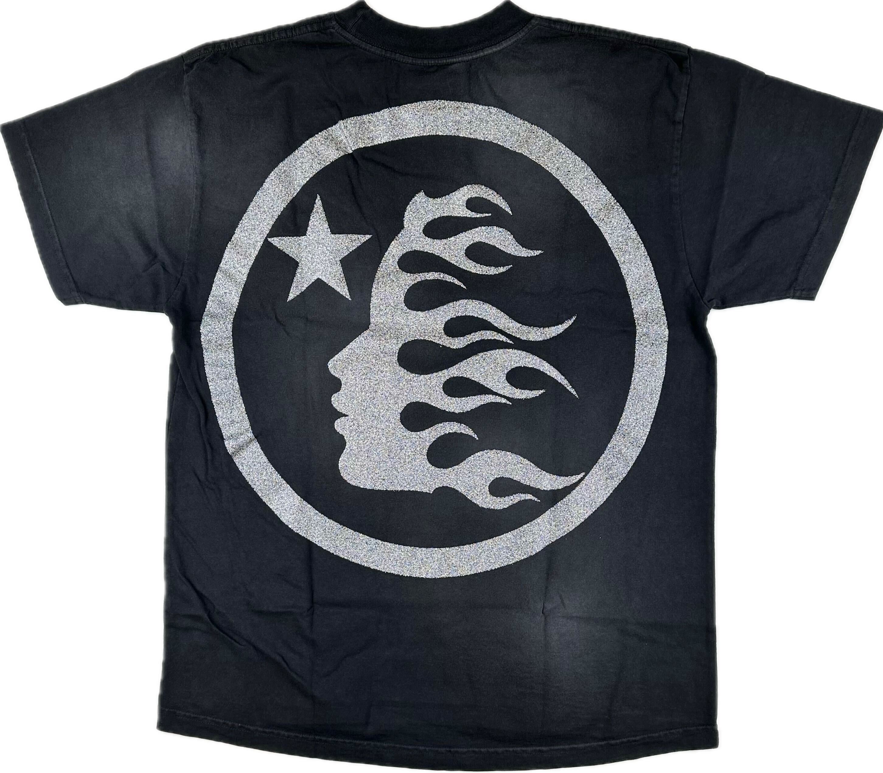 Hellstar Gel Sport Logo T-Shirt Black/ Grey Sparkle
