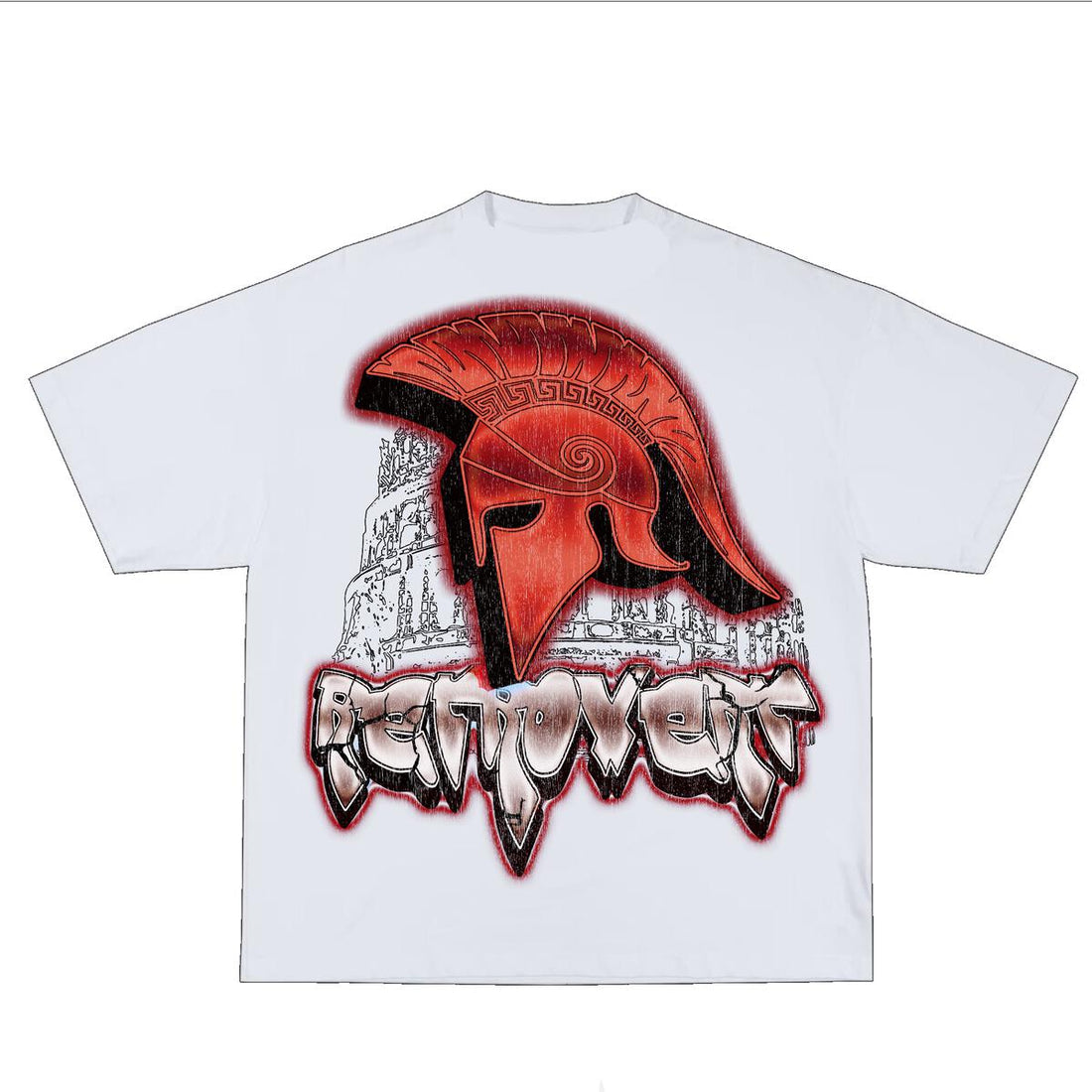 Retrovert Spartan T-Shirt White/ Red