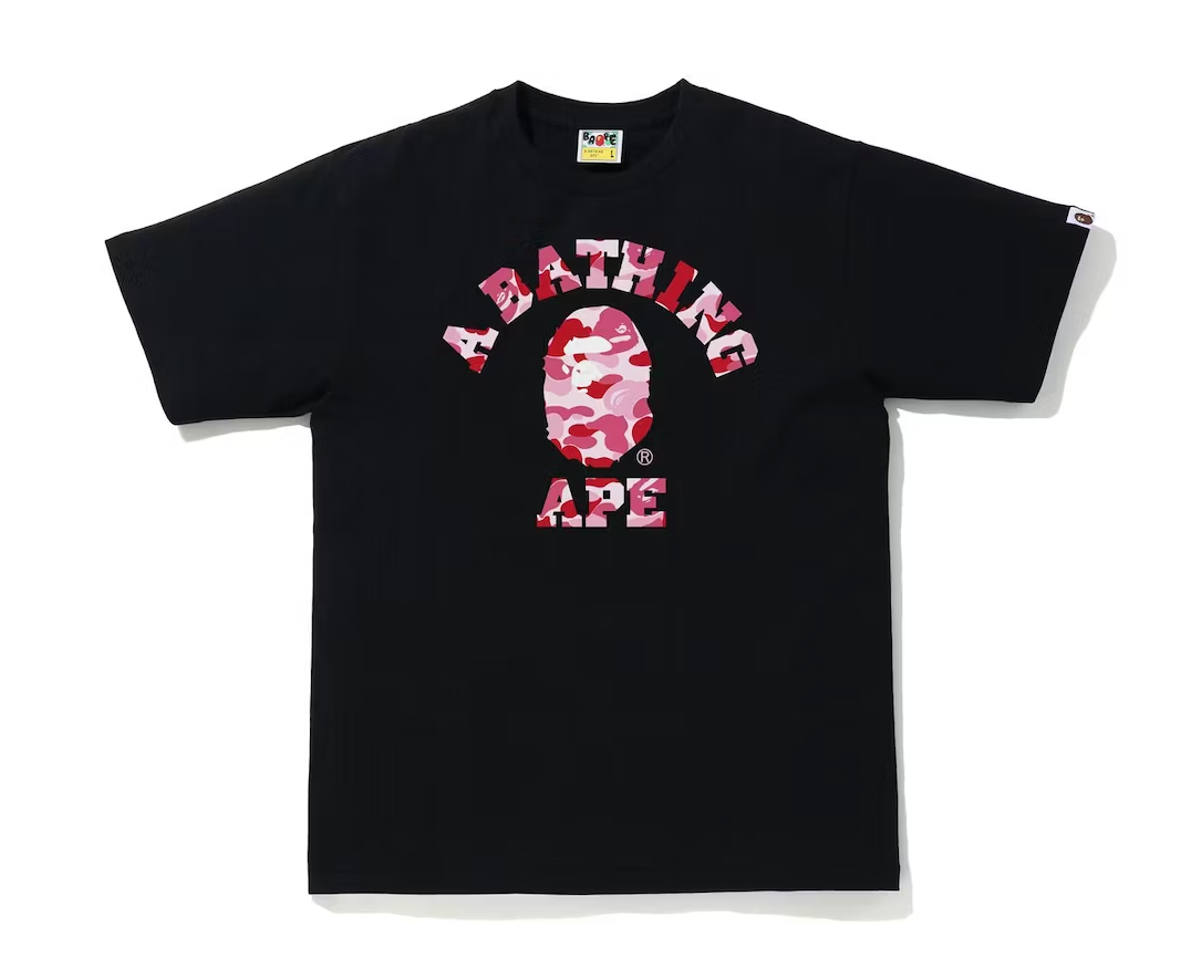 BAPE ABC Camo College Tee (SS21) Black/Pink