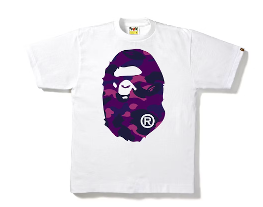 BAPE Color Camo Big Ape Head Tee White