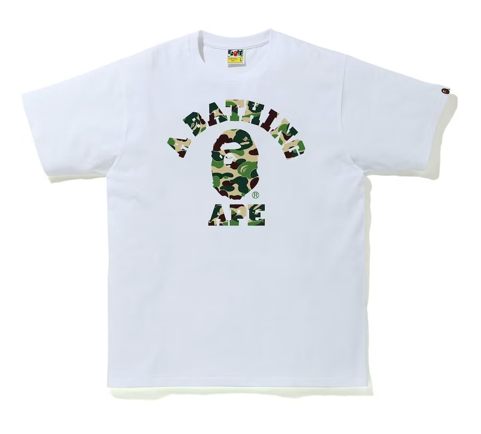 BAPE ABC Camo College Tee (SS21) White/Green
