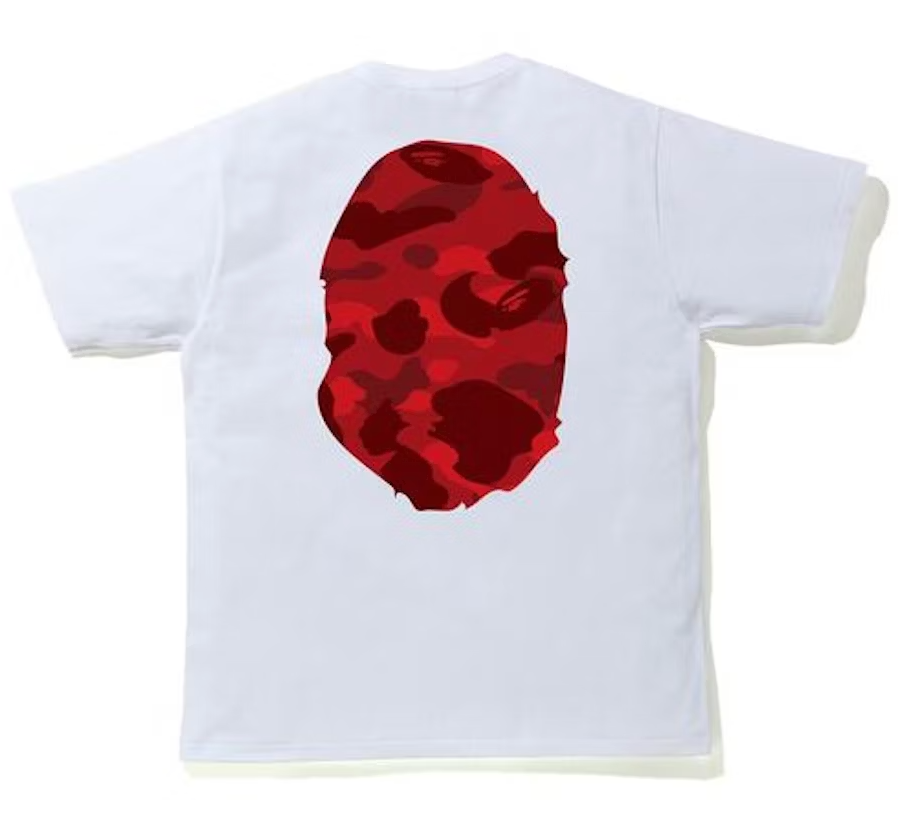 BAPE Color Camo Big Ape Head T-Shirt (SS20) White/Red
