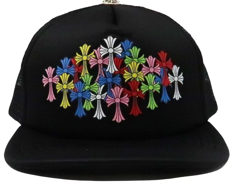 Chrome Hearts Multi Color Crosses Trucker Hat Black