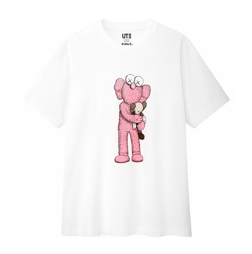 KAWS x Uniqlo Pink BFF Tee White