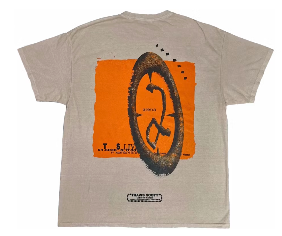 Travis Scott O2 Live T-shirt Sand