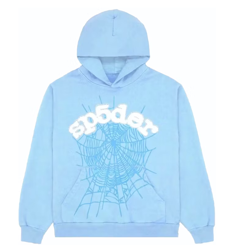Sp5der Web Hoodie Sky Blue