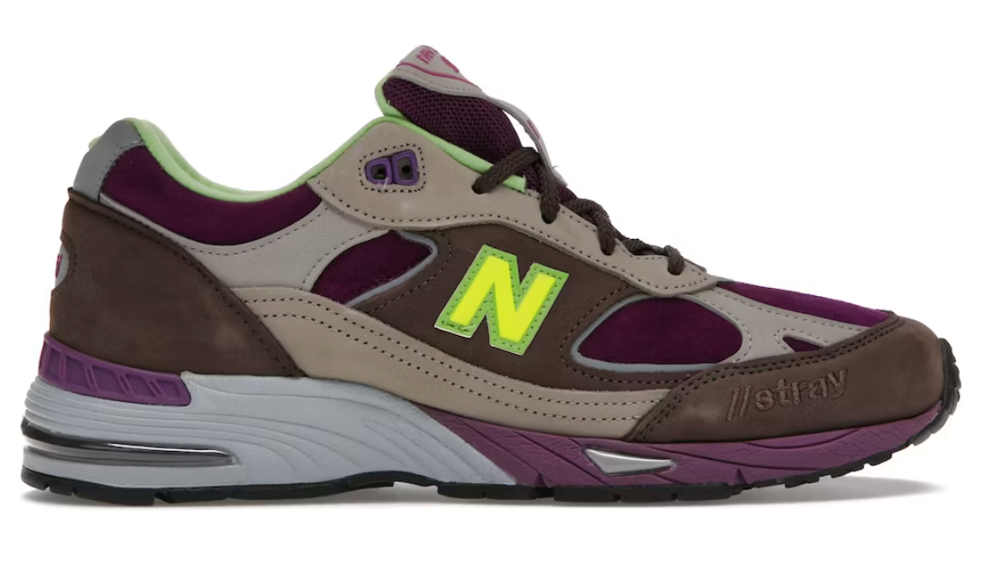 New Balance 991 Stray Rats Brown Purple