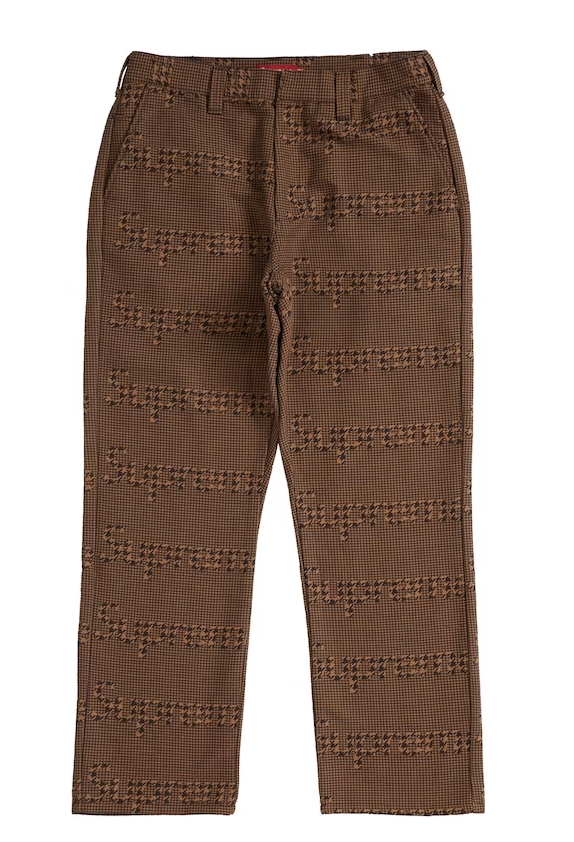 Supreme Work Pant (FW20) Brown Houndstooth