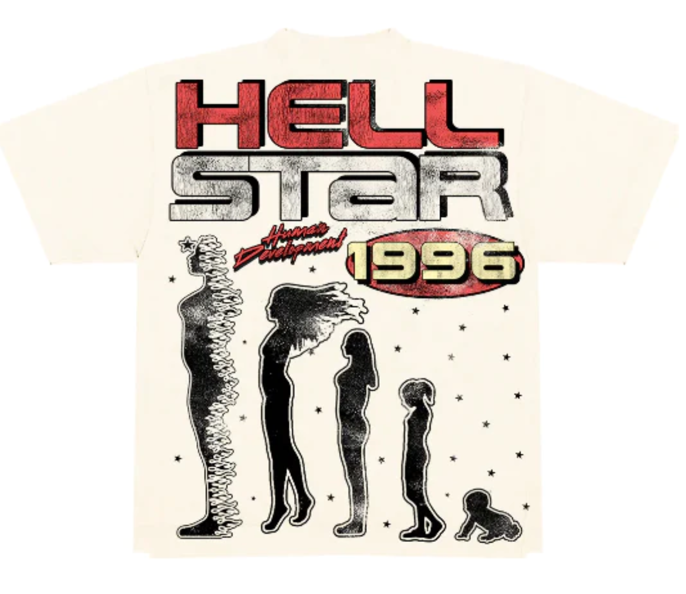 Hellstar Studios Cranium Short Sleeve Tee Shirt Cream