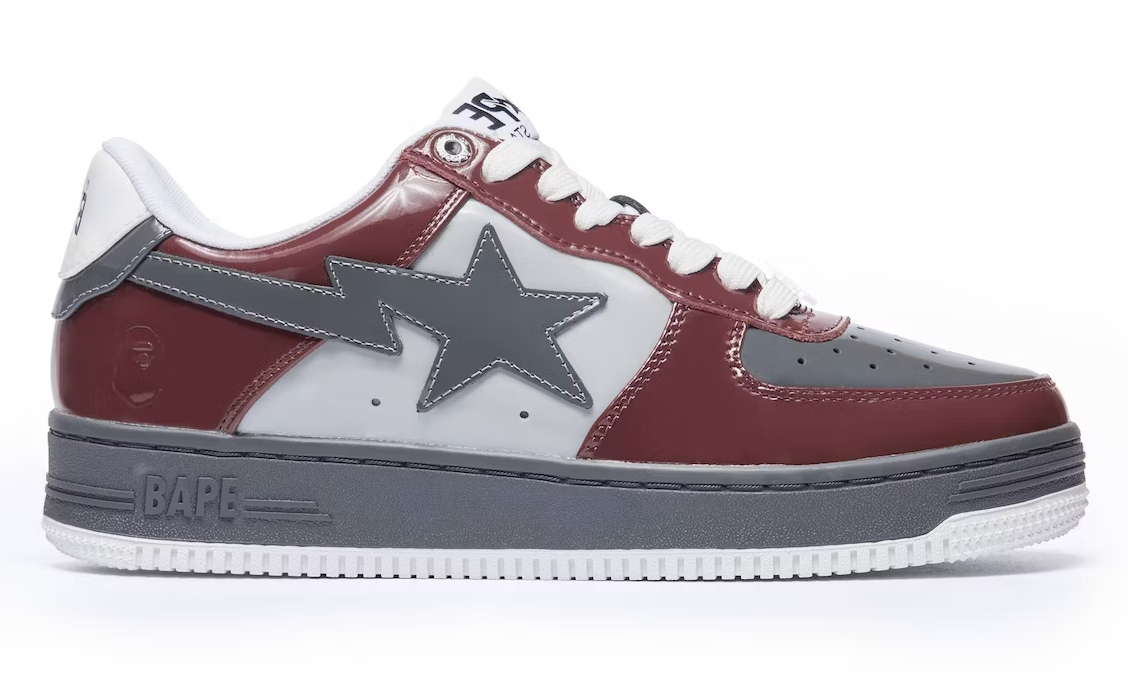 A Bathing Ape Bape Sta Nostalgic Burgundy Grey