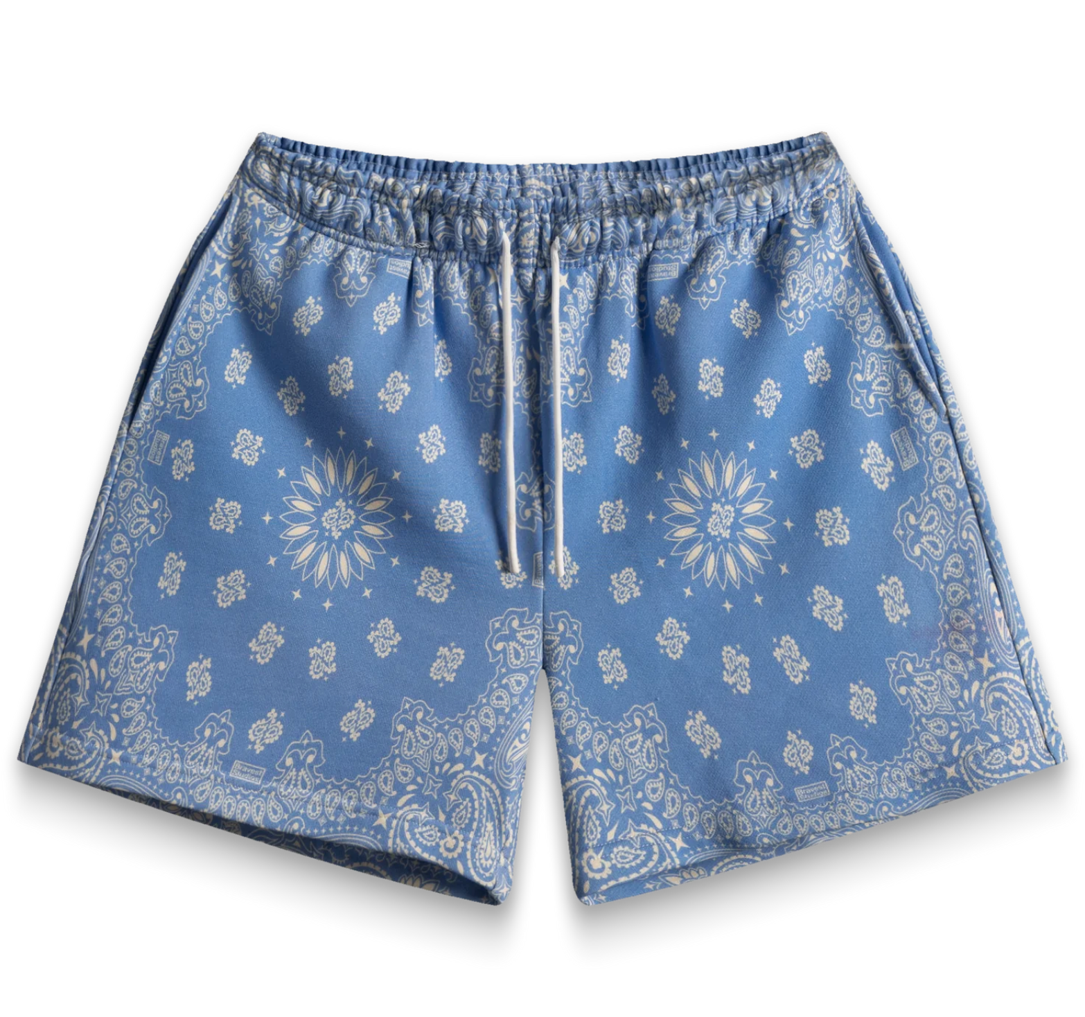 Bravest Studios Sky Blue Paisley Terry Sweatshorts