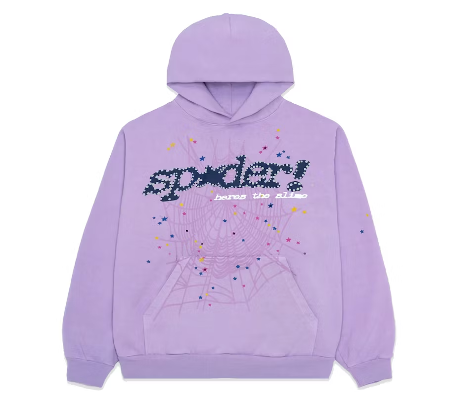 Sp5der Acai Hoodie Purple