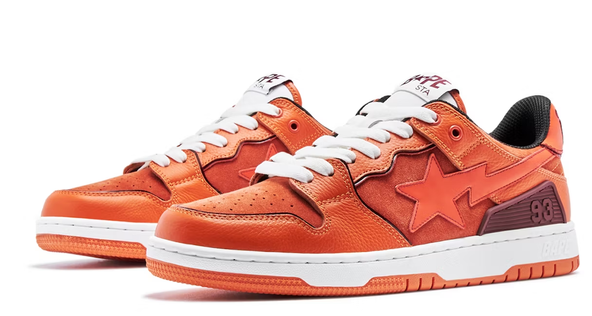 A Bathing Ape Bape SK8 Sta Orange Brown