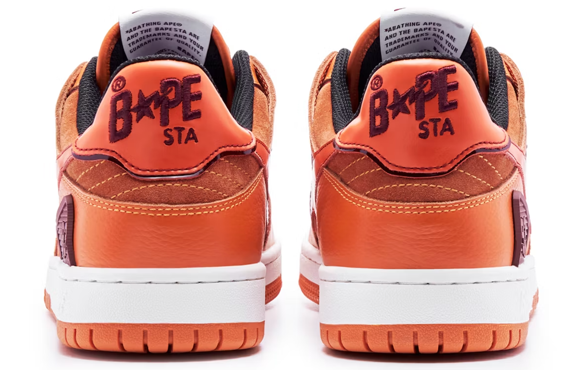 A Bathing Ape Bape SK8 Sta Orange Brown