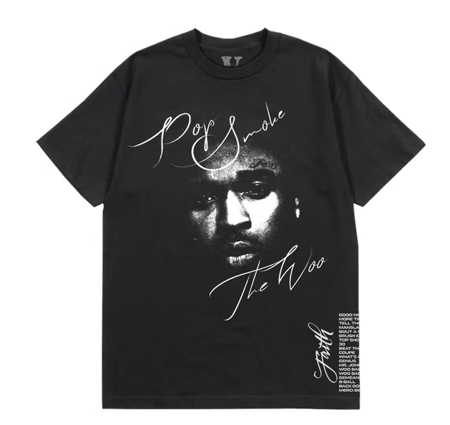Pop Smoke x Vlone Faith T-shirt Black