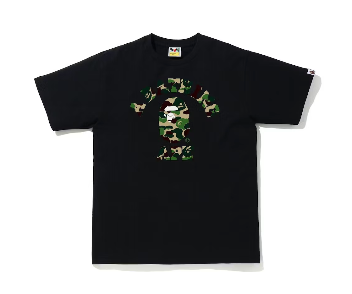 BAPE ABC Camo College Tee (SS21) Black/Green