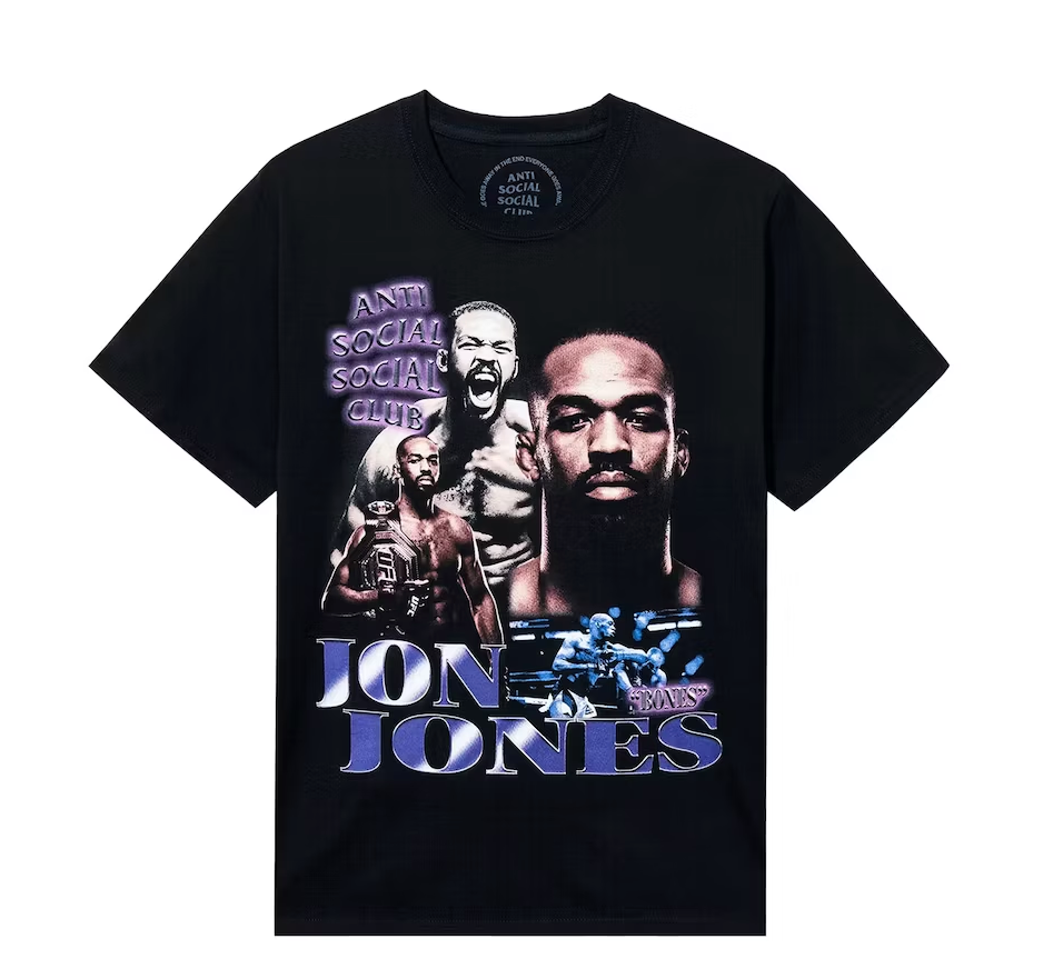 Anti Social Social Club x UFC Jon Jones Tee Black