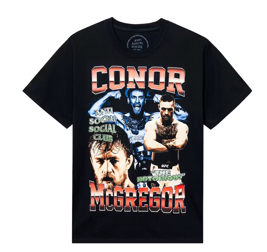 Anti Social Social Club x UFC Conor Mcgregor Tee Black