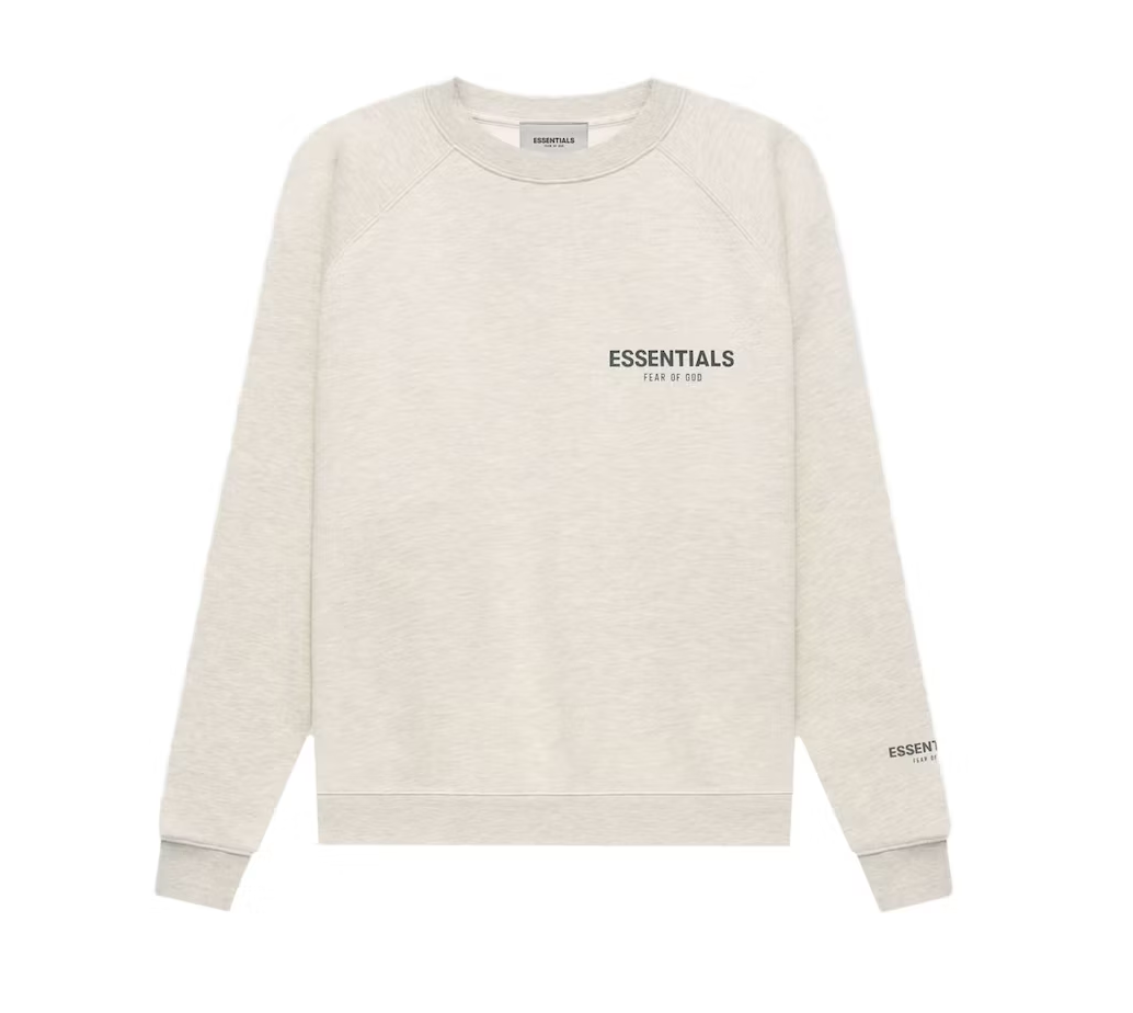 Fear of God Essentials Core Collection Pullover Crewneck Light Heather Oatmeal