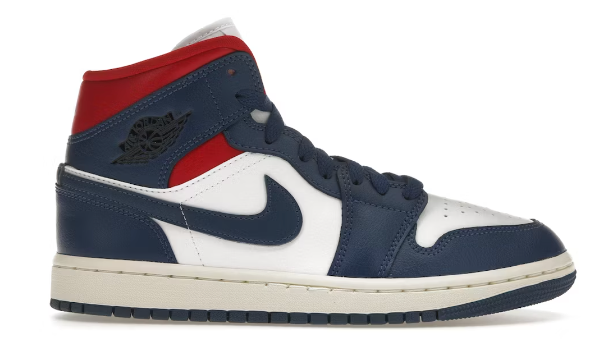 Air Jordan 1 Mid French Blue Gym Red