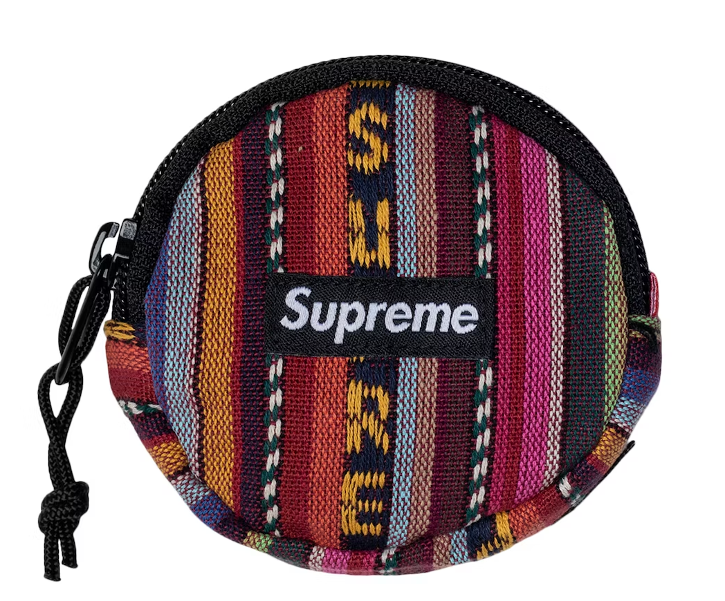 Supreme Woven Stripe Coin Pouch Multicolor