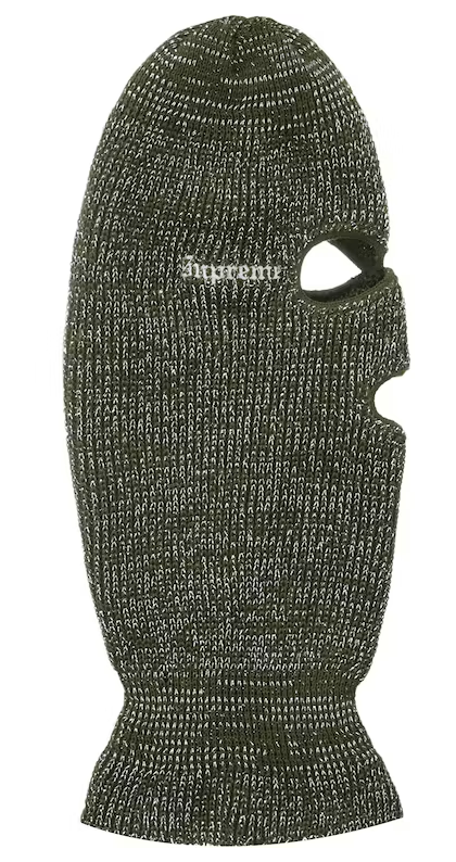 Supreme Lurex Balaclava Green