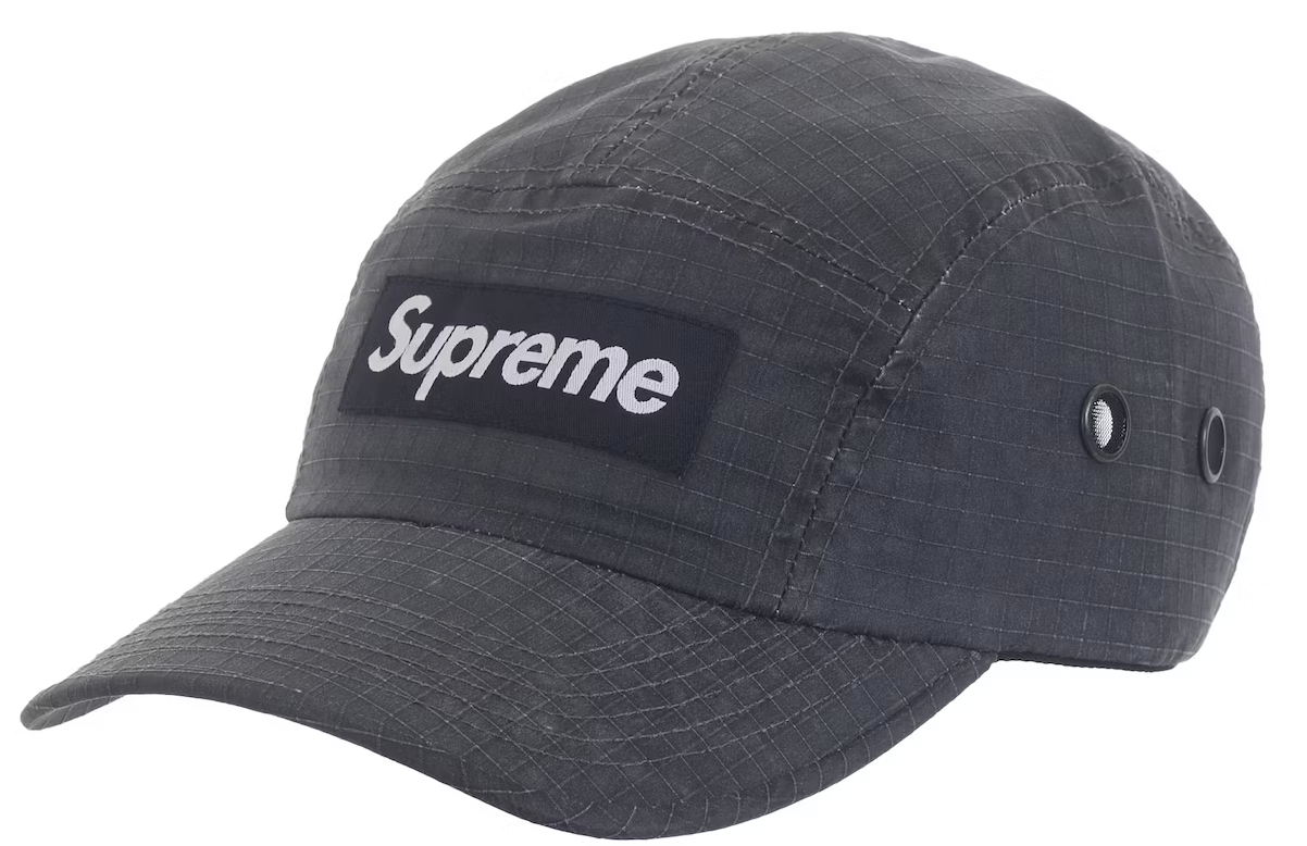 Supreme Distressed Ripstop Camp Cap Black