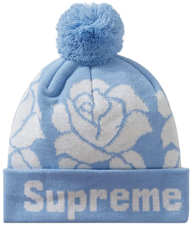 Supreme Rose Beanie Light Blue