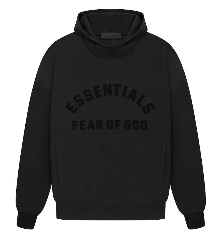 Fear of God Essentials Arch Logo Hoodie Jet Black