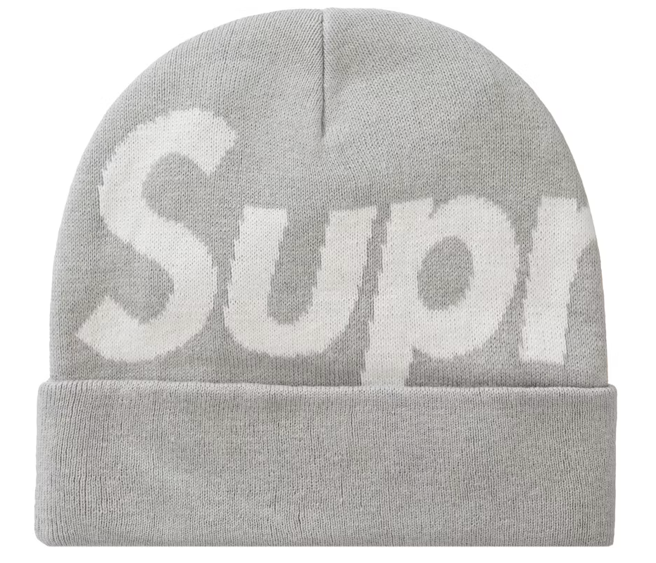 Supreme Big Logo Beanie Beanie (FW23) Grey