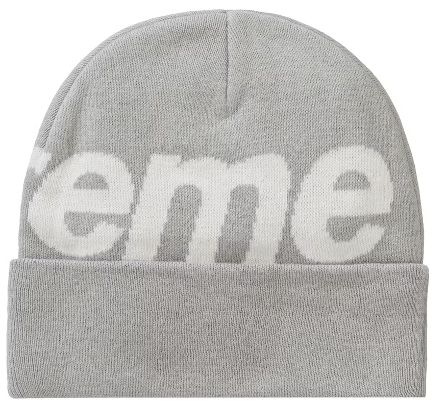Supreme Big Logo Beanie Beanie (FW23) Grey