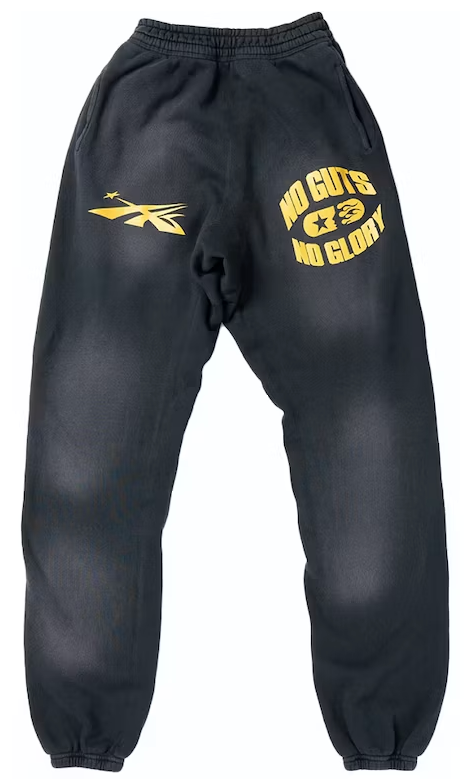 Hellstar No Guts No Glory Closed Elastic Bottom Sweatpants Black