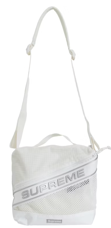Supreme Logo Shoulder Bag White