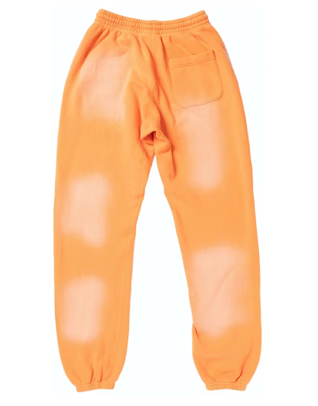 Hellstar Fire Orange Closed Elastic Bottom Sweatpants Orange Dye