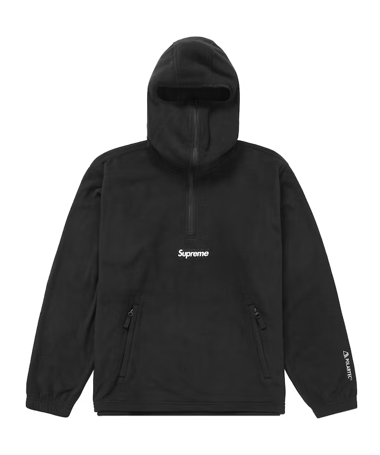 Supreme Polartec Facemask Half Zip Hooded Sweatshirt Black