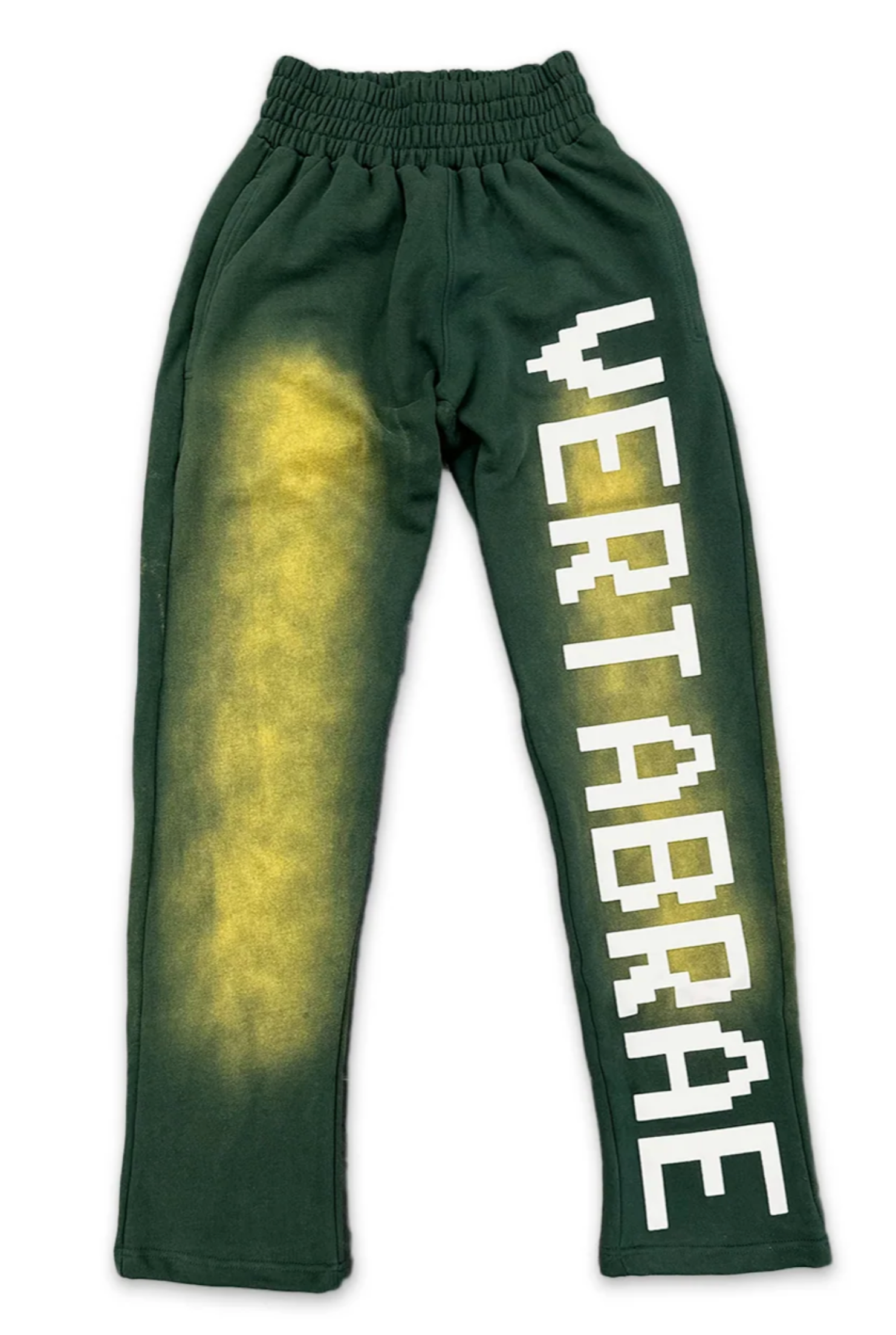 VERTABRAE SWEATPANTS "WASHED GREEN/WHITE"