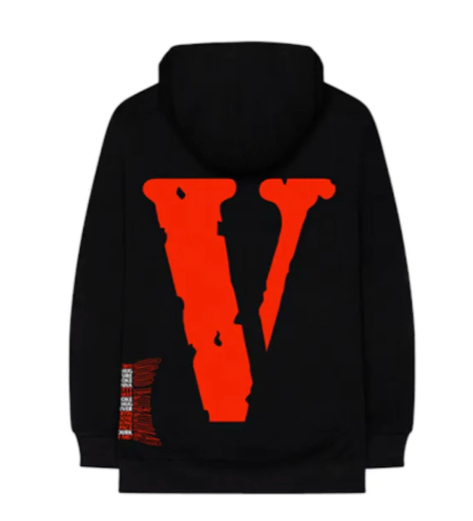 VLone x Nav "Bad Habits but Good Intentions" sudadera negra con capucha