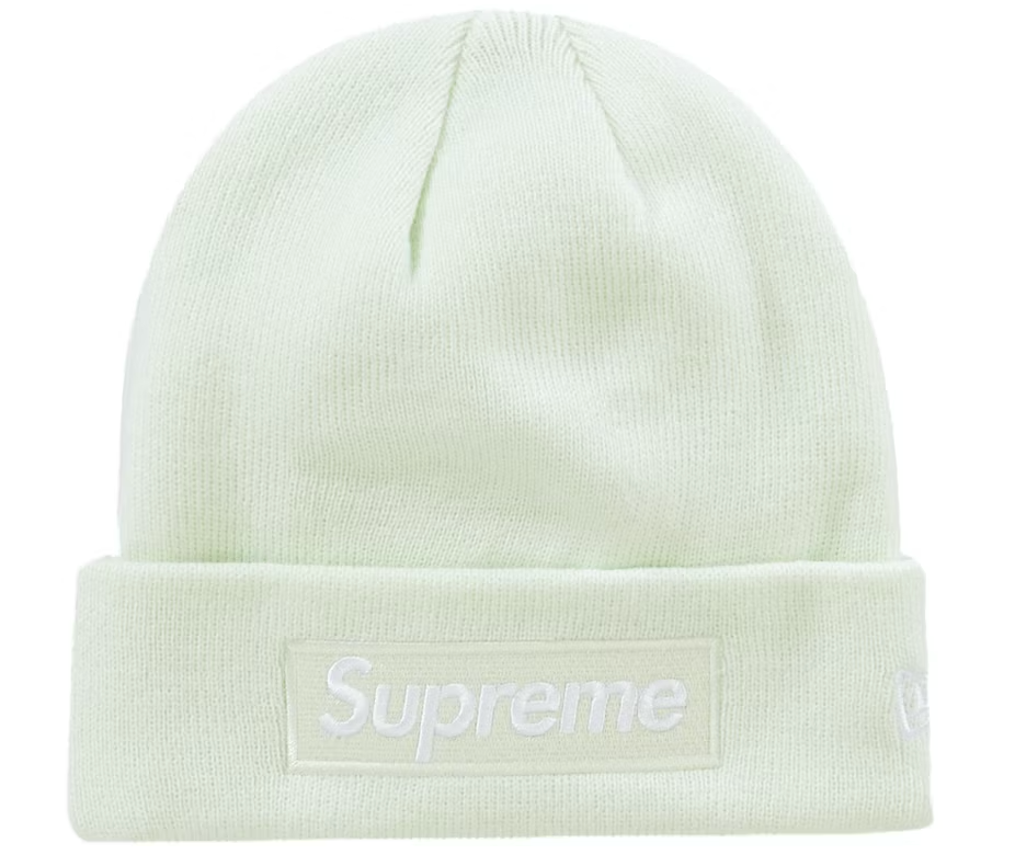 Supreme New Era Box Logo Beanie (FW23) Light Green