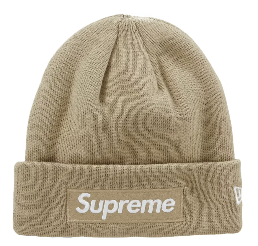 Supreme New Era Box Logo Beanie (FW23) Dark Sand