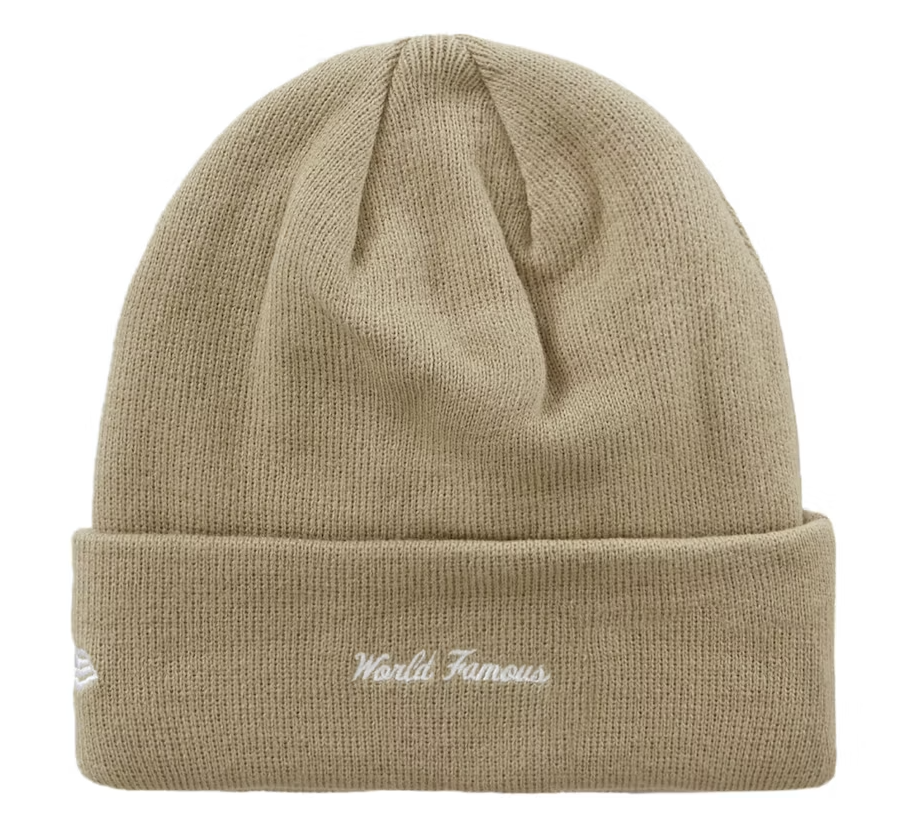 Supreme New Era Box Logo Beanie (FW23) Dark Sand