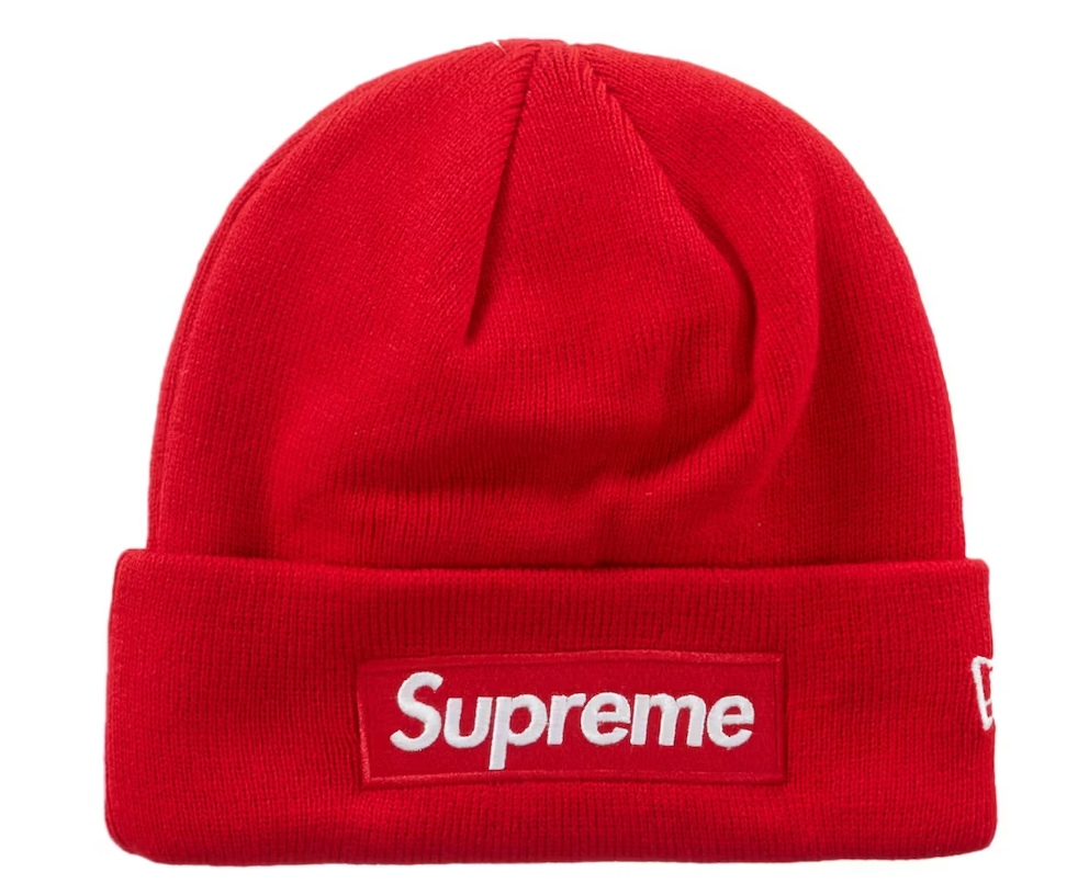 Supreme New Era Box Logo Beanie (FW23) Red
