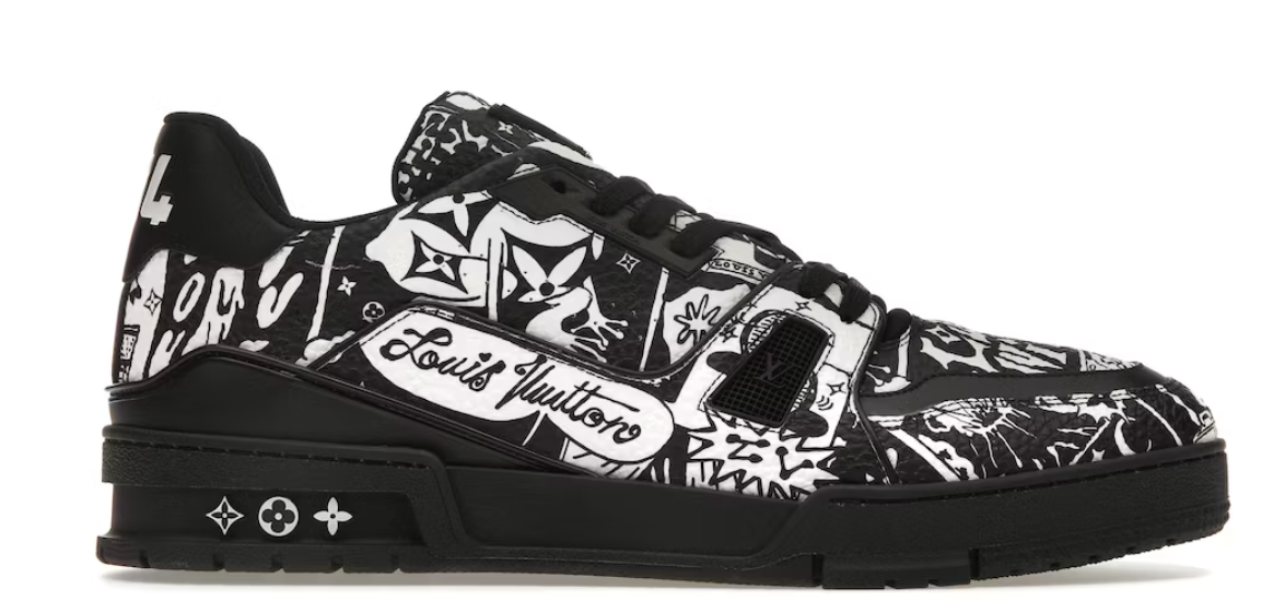 Louis Vuitton LV Trainer Comic Motifs Black White (SS23)