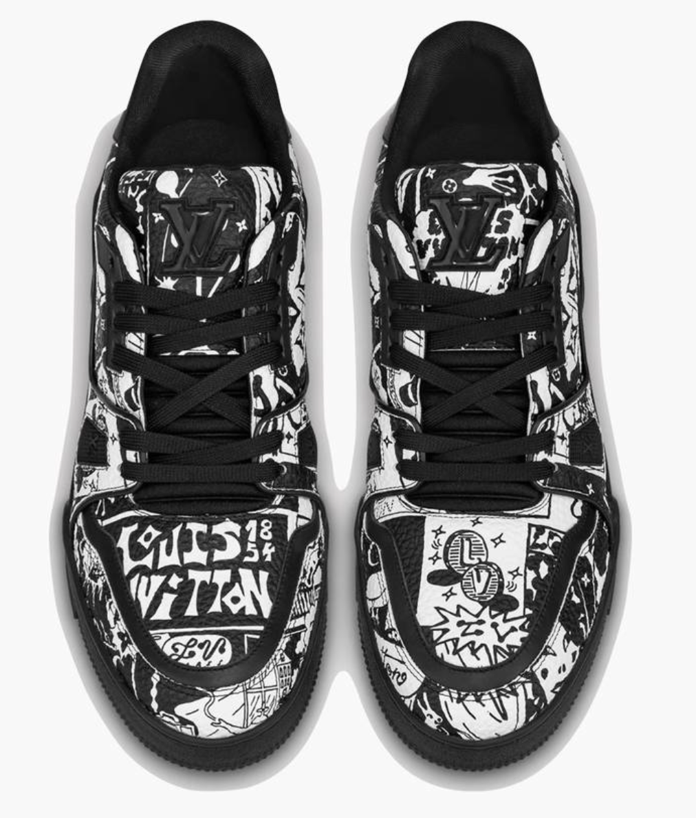 Louis Vuitton LV Trainer Comic Motifs Black White (SS23)
