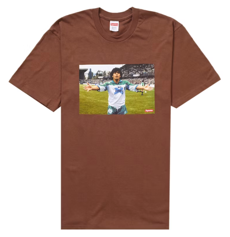 Supreme Maradona Tee Brown